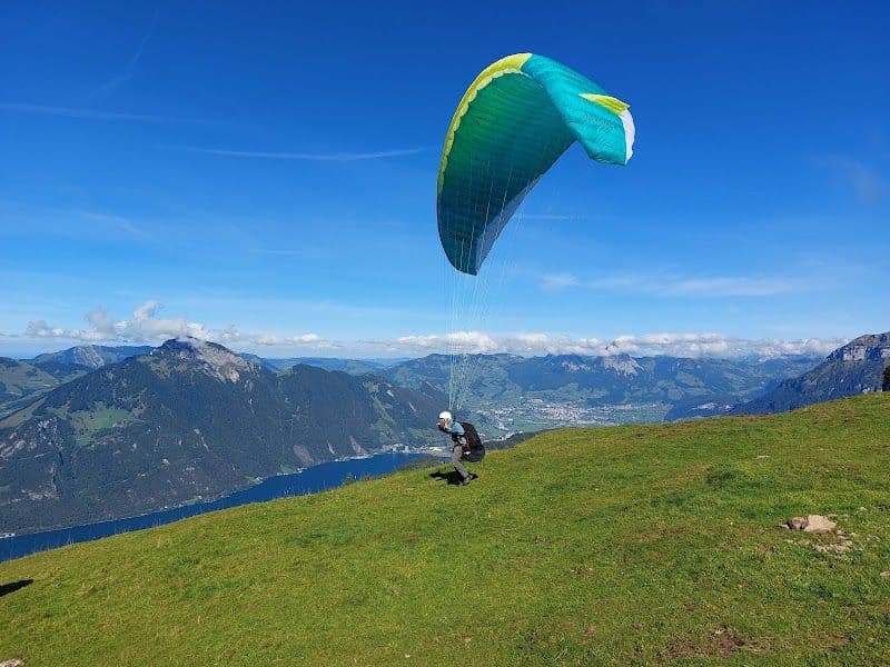 Paragliding over Interlaken