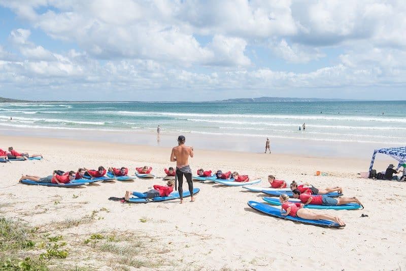 Surfing at Noosa Main Beach