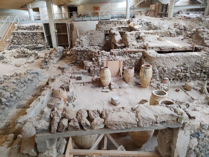 Exploring the Ruins of Akrotiri