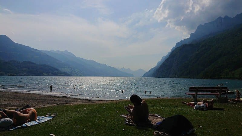 Swimming and relaxing at Walensee