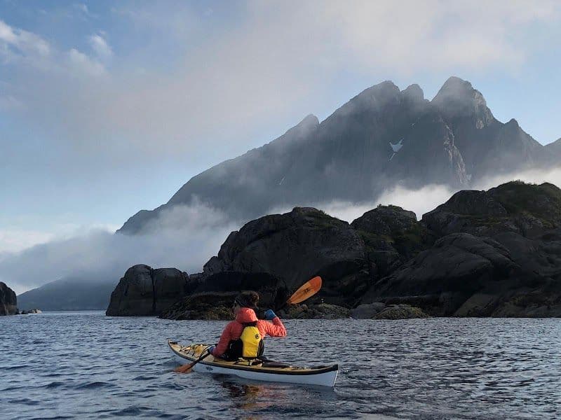 Kayaking through fjords and along the coastline - Ramberg - Norway
