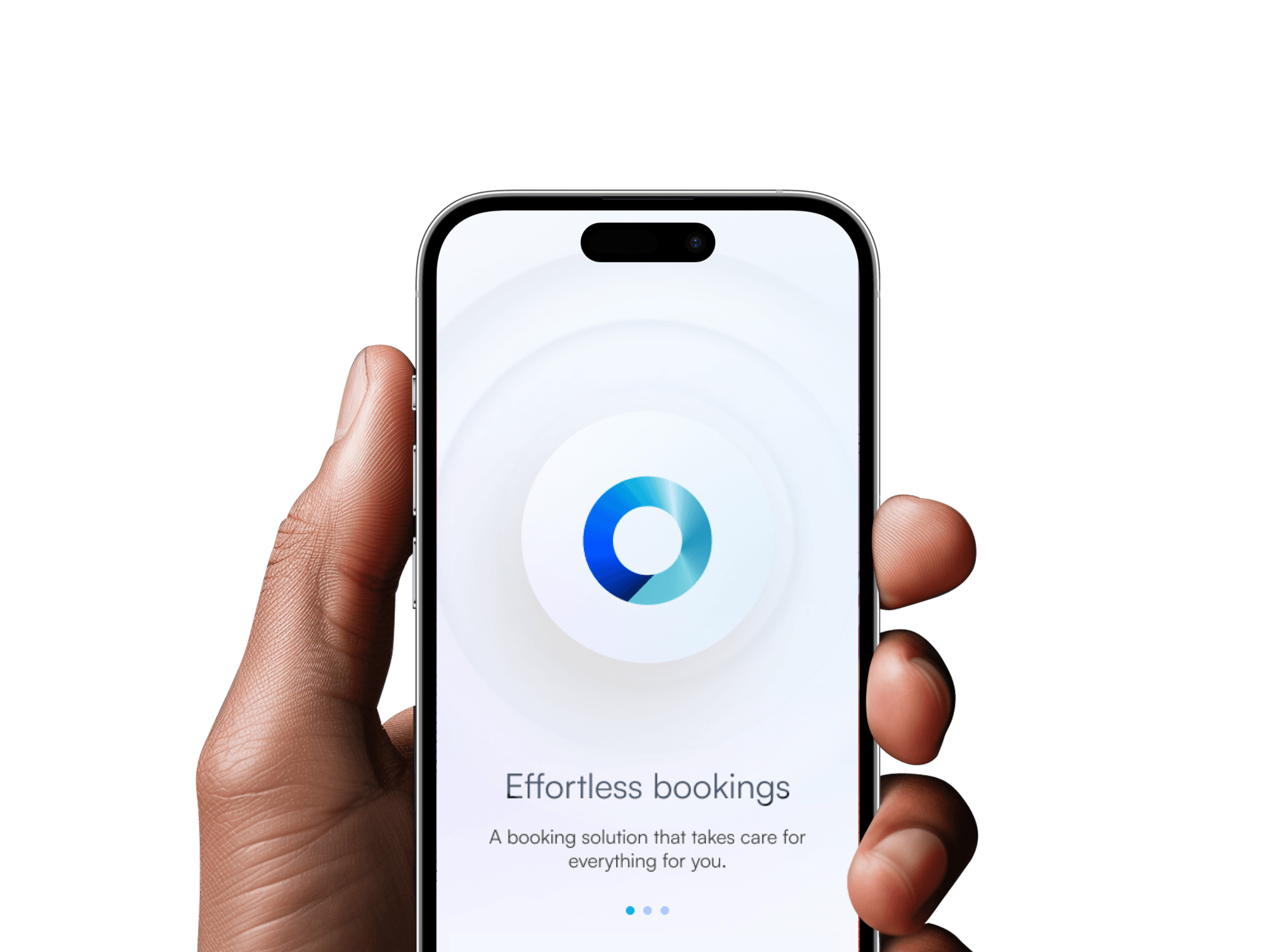 Booked AI mobile app login screen